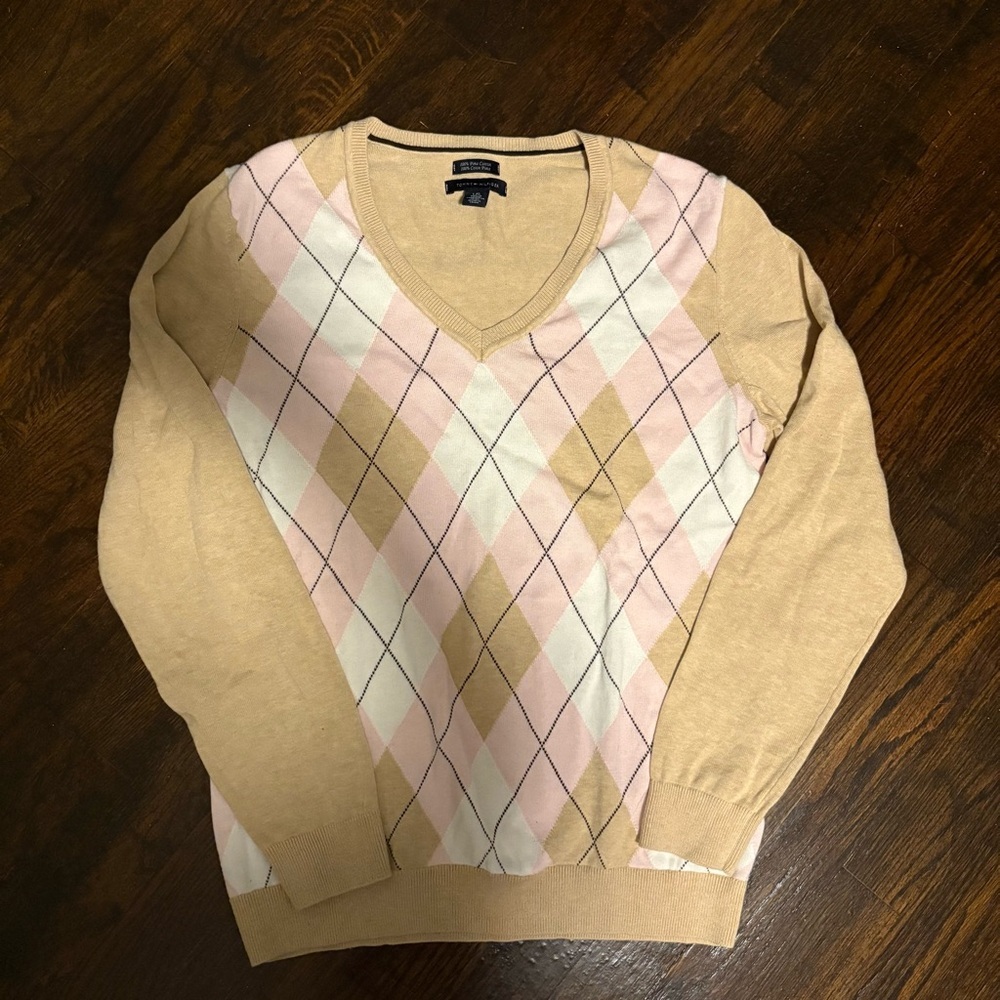 Size large Tommy Hilfiger argyle sweater.